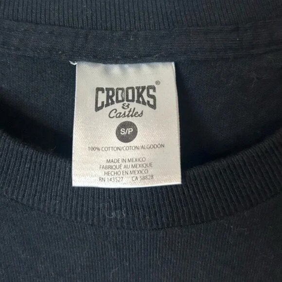 Crooks and Castles, size S, long sleeve, graphic on front and across lower back - Picture 3 of 5